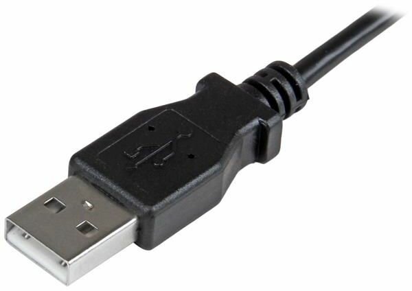 Micro-USB Charge-and-Sync kabel (2 meter, M/M, rechtse hoek)