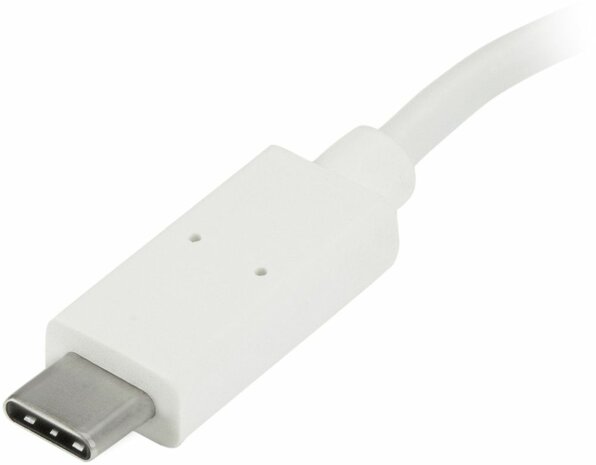 4 Poort USB-C Hub (USB-C naar 1 x USB-C + 3 x USB-A, wit)