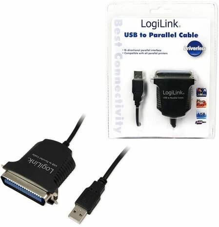 Adapter USB naar parallel (36-pin, Centronics, 1,50 m)