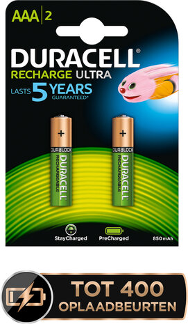 Rechargeable AAA-batterijen (2-pack, 900 mAh)