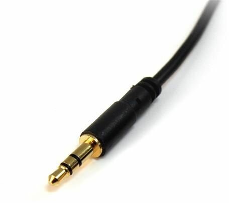 Slim 3,5 mm stereo audiokabel M/M (3 meter, zwart)