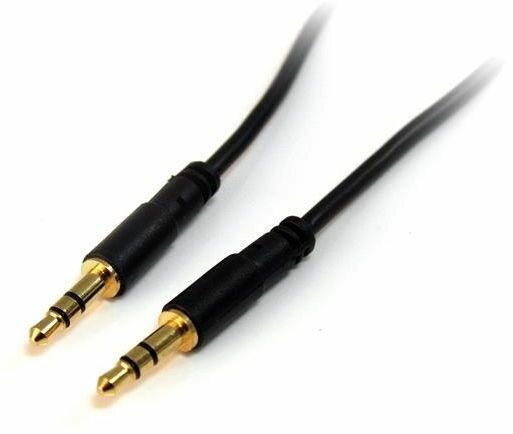 3,5 mm stereo audiokabel M/M (1,8 meter, zwart)