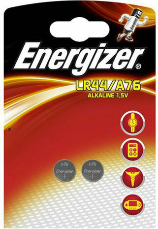 LR44/A76 (alkaline, 1,5 Volt, 2-pack)