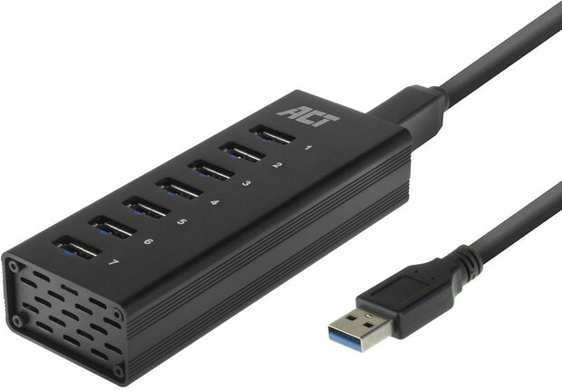 USB-Hub 7 poorten (incl. voeding 20 Watt, 7 x USB 3.2 Gen 1)