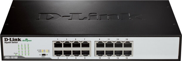 DGS-1016D/E Switch (16 poorten 10/100/1000 Mbps, desktop)