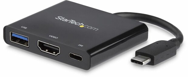 USB-C naar 4K HDMI Multifunction Adapter (USB-A poort, USB Type-C naar HDMI, zwart)