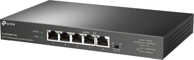 TL-SG105PP-M2 V1.6 Switch (unmanaged, 5 x 10/100/1000/2.5G PoE++ 123 Watt)