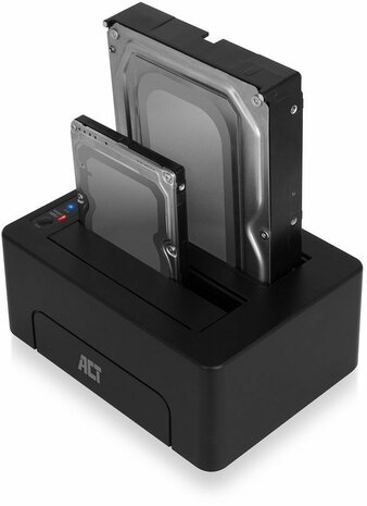 HDD / SSD docking station (2,5&quot; / 3,5&quot; shared, SATA 6 Gb/s, USB 3.2 Gen 1, zwart)