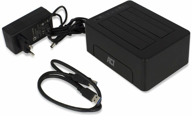 HDD / SSD docking station (2,5&quot; / 3,5&quot; shared, SATA 6 Gb/s, USB 3.2 Gen 1, zwart)