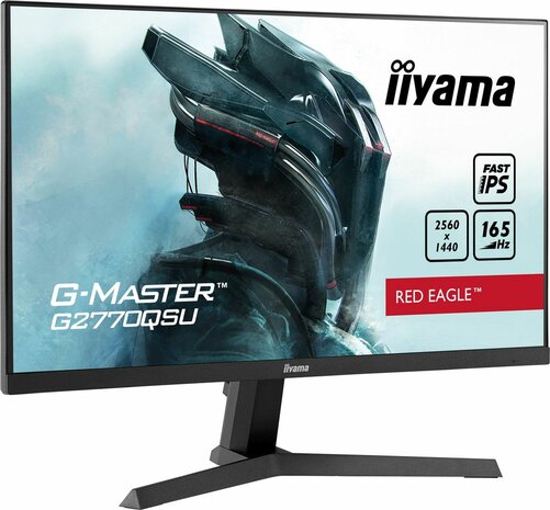 G-MASTER Red Eagle G2770QSU-B1 LED 27&quot;, 2560 x 1440 WQHD, 165 Hz, Fast IPS, HDR400, 0,5 ms, HDMI, DisplayPort, speakers, mat zwart