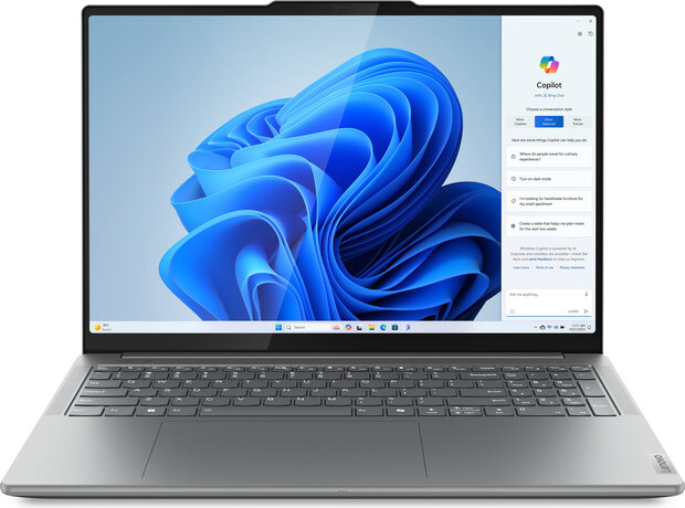 Yoga Pro (16&quot; 3.2K IPS 400n touch, Intel Core Ultra 9 185H, 32 GB RAM, 1000 GB PCIe NVMe SSD, GeForce RTX4050 6 GB, Windows 11 Home, aluminium, grijs, Azerty)