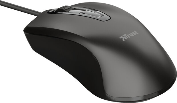 Carve Mouse (USB-A, 1200 dpi, 3 knoppen, zwart)