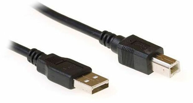 USB 2.0 High Speed kabel A M naar B M (zwart, 3 meter)