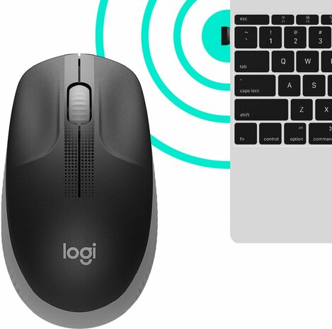 M190 Wireless Mouse (grijs)