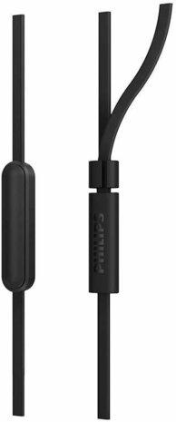 TAE1105BK Earphones (met micro, in-ear, 3,5 mm jack, zwart)