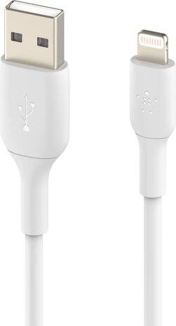 Boost Charge Lightningkabel : Lightning M naar USB M (3 meter, wit)