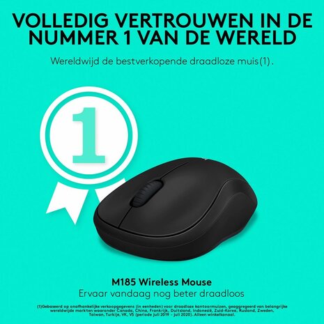 M185 Wireless Mouse (swift grijs)