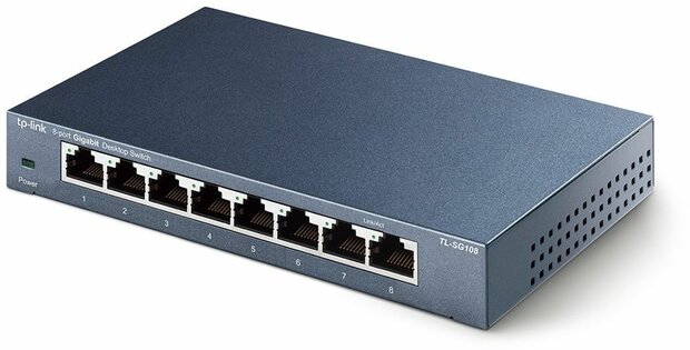 TL-SG108 Metal Gigabit Switch (8 poorten, 10/100/1000M)