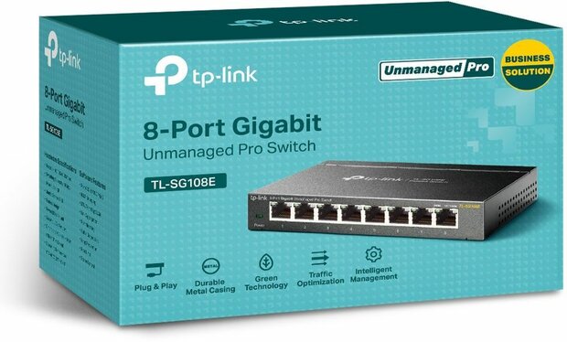 TL-SG108E Gigabit Easy Smart Switch (8 poorten, 10/100/1000 Mbps)