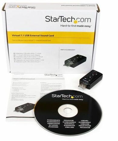 Virtual 7.1 USB Stereo Audio External Sound Card