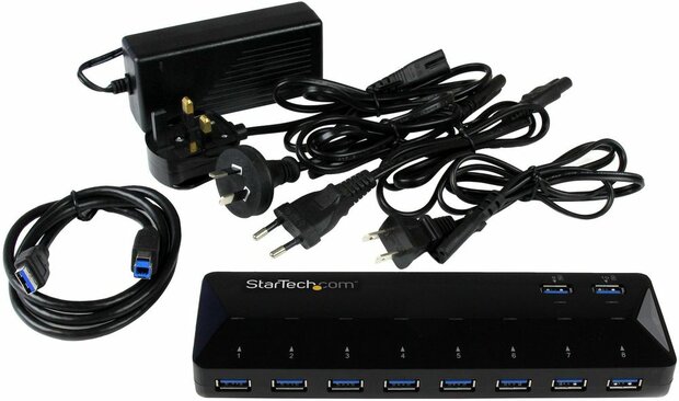 10-Poort USB 3.0 Hub (met laad- en syncfunctionaliteit, 2 x 1,5 A)