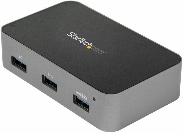 4-Poort USB-C Hub (USB 3.1 Gen 2 10 Gbps naar 4 x USB-A, incl. stroomadapter)