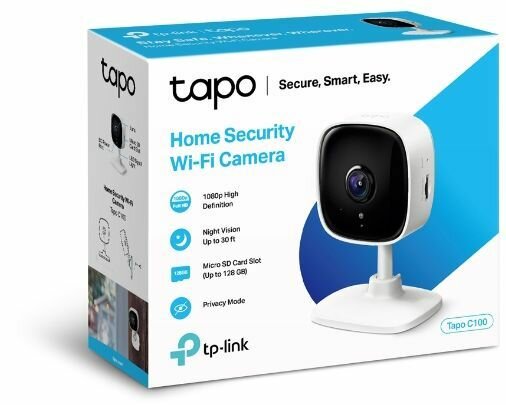 Tapo C100 Network surveillance camera (dag/nacht, 1080p, fixed focal, audio, Wi-Fi, H.264)