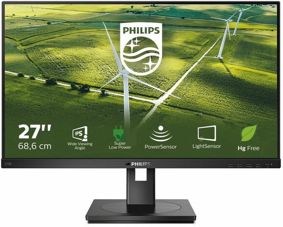 272B1G LED 27&quot;, 1920 x 1080 Full HD, IPS, 1000:1, 4 ms, HDMI, DVI-D, VGA, DisplayPort, speakers, zwart