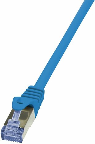 Cat6a S/FTP kabel (0,5 m, blauw)