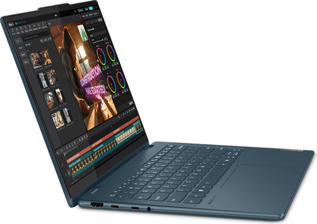 Yoga 7 (14&quot; WUXGA OLED touch, Intel Core Ultra 7-155H, 16 GB, 512 GB PCIe NVMe SSD, Intel Arc Graphics, Windows 11 Home, aluminium, blauw, Azerty)