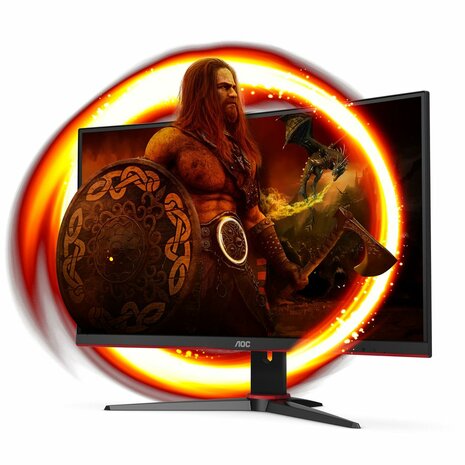 Gaming C27G2E/BK LED gaming curved 27&quot;, 1920 x 1080 Full HD, 165 Hz, VA, 3000:1, 1 ms, 2 x HDMI, VGA, DisplayPort, speakers, zwart/rood