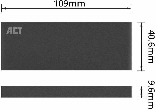 AC1600 Storage enclosure (M.2, USB 3.2 Gen 1, zwart)