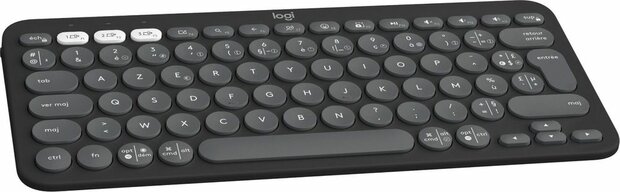 Pebble Keys 2 K380s Keyboard (Bluetooth LE, Azerty Frans, grafiet)