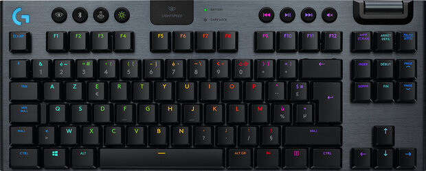 G915 TKL Tenkeyless LightSpeed Wireless RGB Mechanical Gaming Keyboard (draadloos + Bluetooth, Azerty FR)