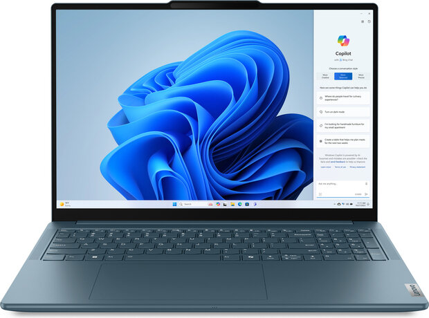 Yoga Pro 9 16&quot; (3.2K IPS 400n, Intel Core Ultra 7-155H, 16 GB RAM, 1000 GB PCIe NVMe SSD, Intel Arc Graphics, Windows 11 Home, aluminium, blauw, Azerty)