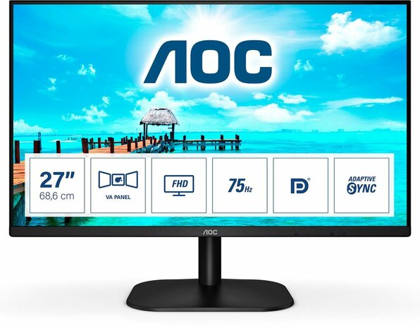 27B2QAM LED 27&quot;, 1920 x 1080 Full HD, MVA, 4 ms, HDMI, VGA, DisplayPort, speakers, zwart