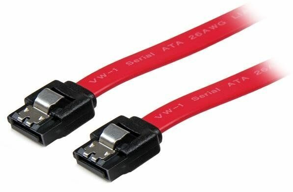 Latching S-ATA kabel M/M (45 cm, rood)