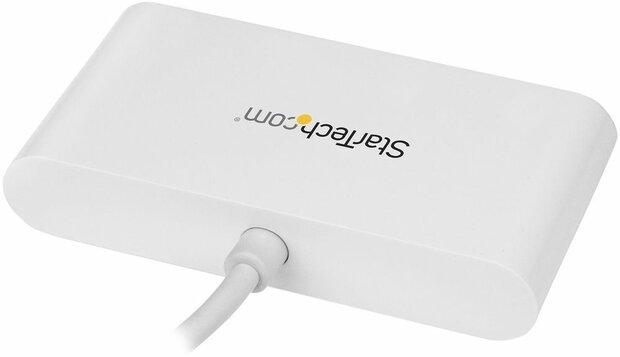 4-poort USB-C Hub (USB-C naar 4 x USB-A, wit)