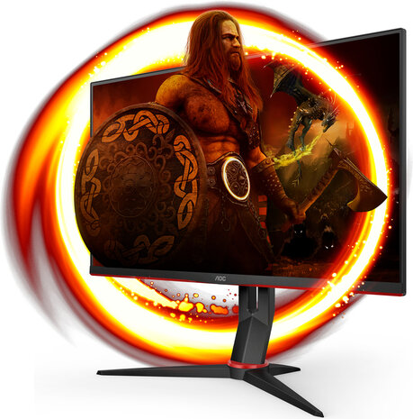 Q27G2U/BK IPS 27&quot;, QHD, AMD FreeSync, 144 Hz, 1 ms, 2560 x 1400, DisplayPort, 2 x HDMI, 4 x USB 3.0, pivot, speakers, zwart/rood