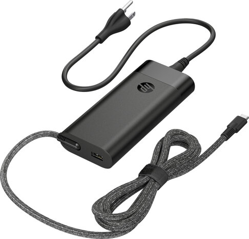 Laptop Charger USB-C (110 Watt, 2 output connectors, zwart)