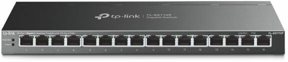 TL-SG116P V1 Switch (unmanaged, 16 x 10/100/1000 PoE+ 120 Watt)