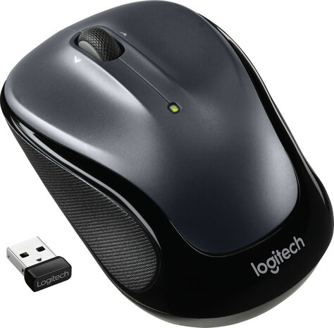 M325s Mouse (5 knoppen, USB-ontvanger, donkergrijs)