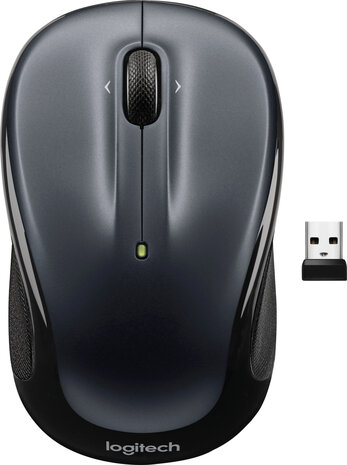 M325s Mouse (5 knoppen, USB-ontvanger, donkergrijs)