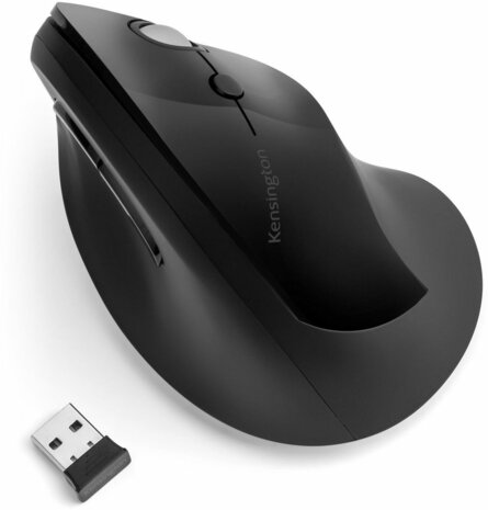 Pro Fit Ergo Vertical Wireless Mouse (6 knoppen, zwart)