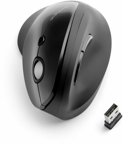 Pro Fit Ergo Vertical Wireless Mouse (6 knoppen, zwart)