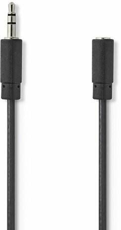 Stereo Audio Cable : 3,5 mm M naar 3,5 mm F (3 m, zwart)