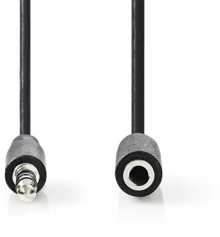 Stereo Audio Cable : 3,5 mm M naar 3,5 mm F (3 m, zwart)