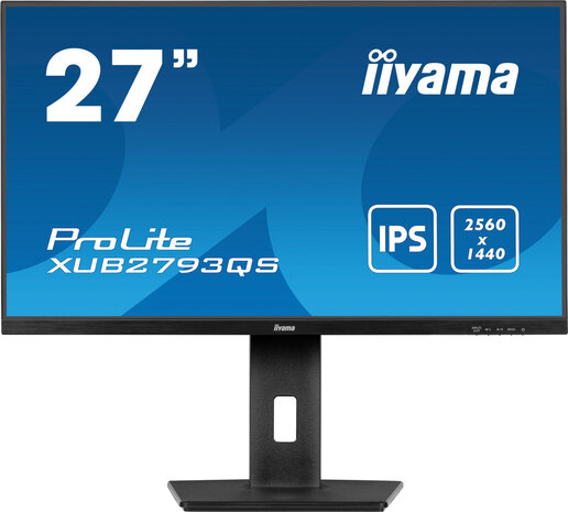 ProLite XUB2793QS-B6 LED 27&quot;, 2560 x 1440 QHD, 100 Hz, IPS, 1 ms, HDMI, DisplayPort, speakers, mat zwart