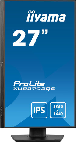 ProLite XUB2793QS-B6 LED 27&quot;, 2560 x 1440 QHD, 100 Hz, IPS, 1 ms, HDMI, DisplayPort, speakers, mat zwart