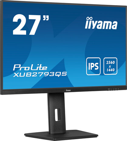 ProLite XUB2793QS-B6 LED 27&quot;, 2560 x 1440 QHD, 100 Hz, IPS, 1 ms, HDMI, DisplayPort, speakers, mat zwart